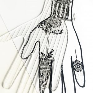 Gridded Acrylic Hand