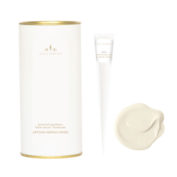 white henna cone