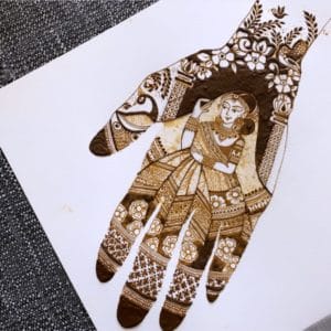 Figure work bridal henna