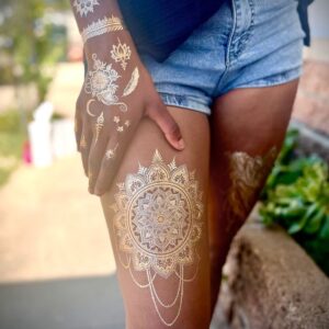 Mandala Gold Foil Tattoo