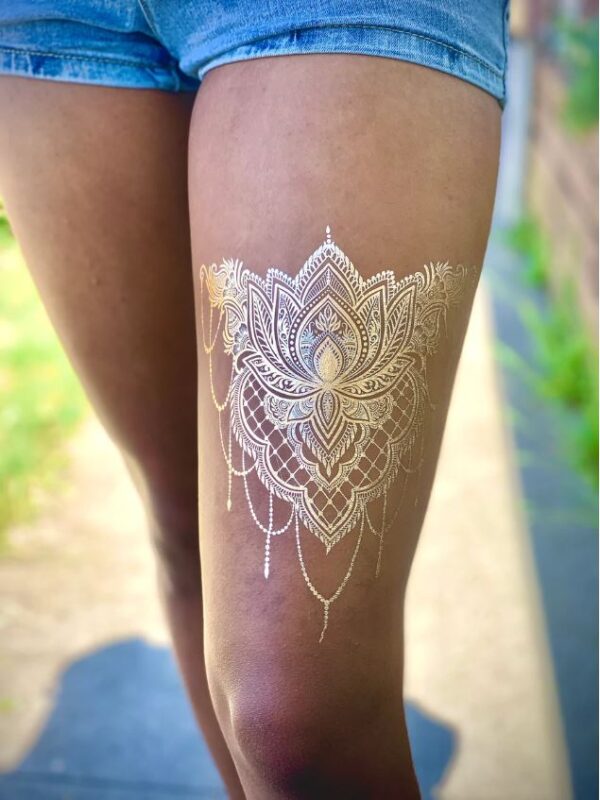 Lotus Gold Foil Tattoo